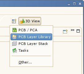 Choosing PCB Layer Library perspective