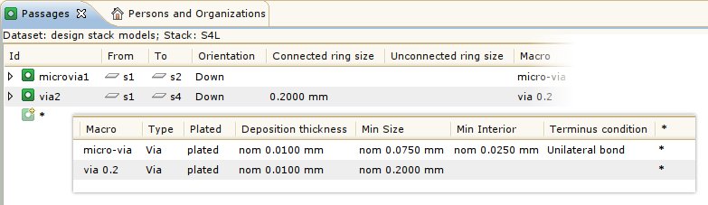 Passage properties with applied macros
